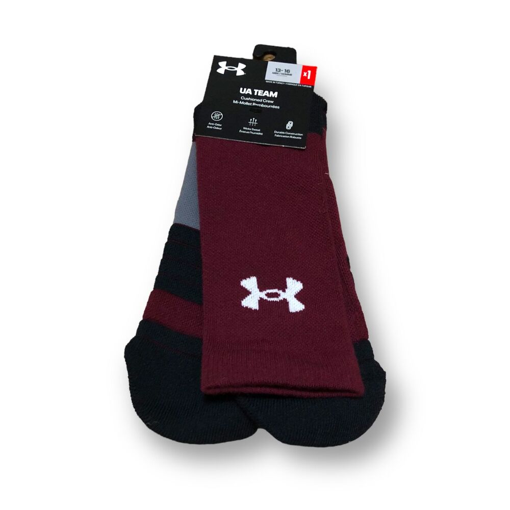 Under Armour Adult Team Crew Socks XLG 13-16